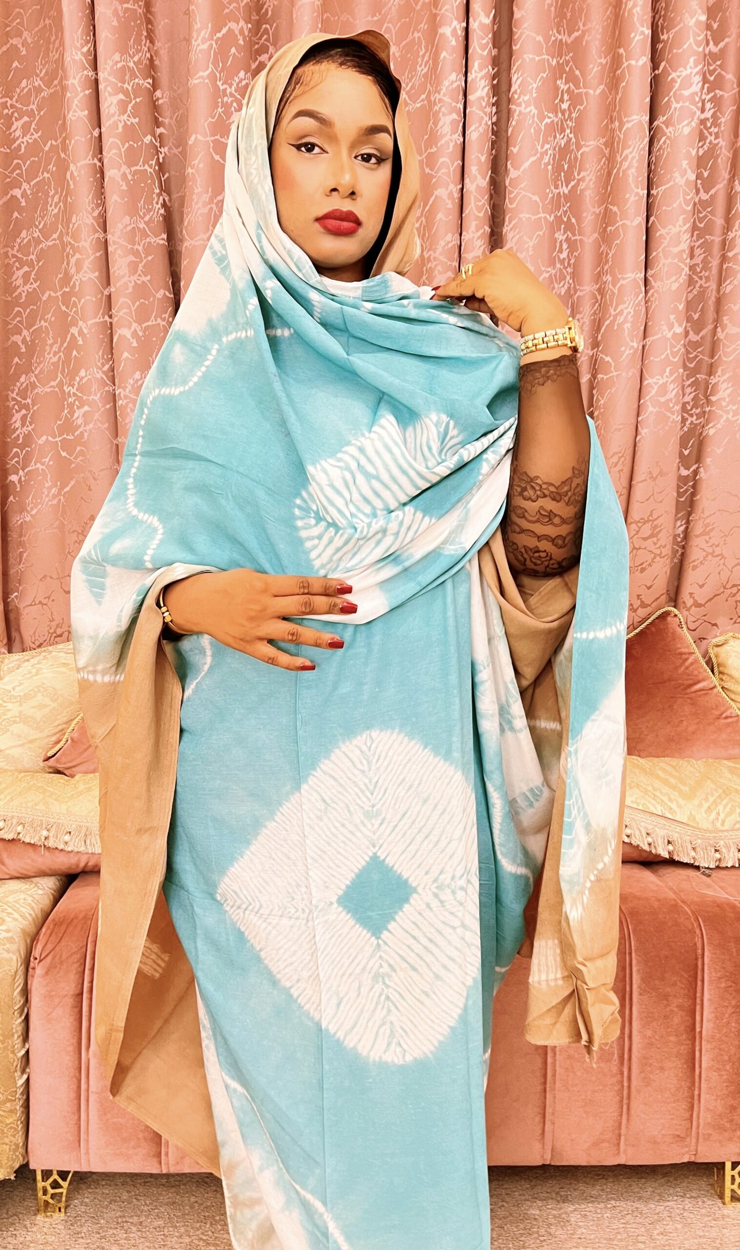 5298C8A7-51B8-45B8-B768-49C2B1E600F9 INDIGO-Robe Melehfa – Image 1